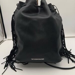 Victoria’s Secret Faux Leather With Fringe Large Backpack